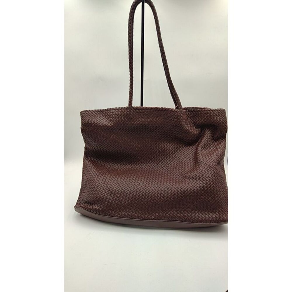 Quince Italian Leather Handwoven Tote Bags Brown One Size